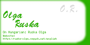 olga ruska business card